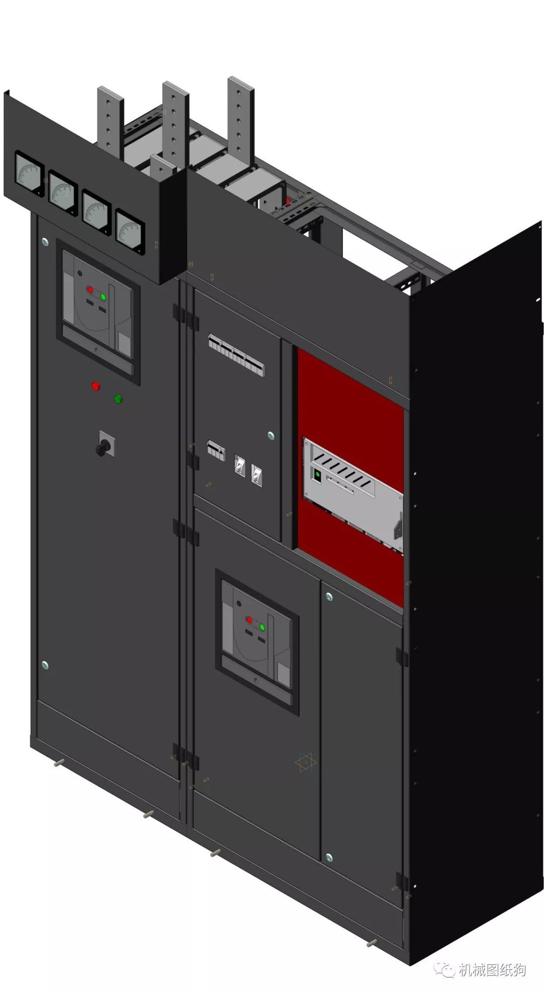 4KV 開關柜 IGS電氣柜模型三維繪圖格式